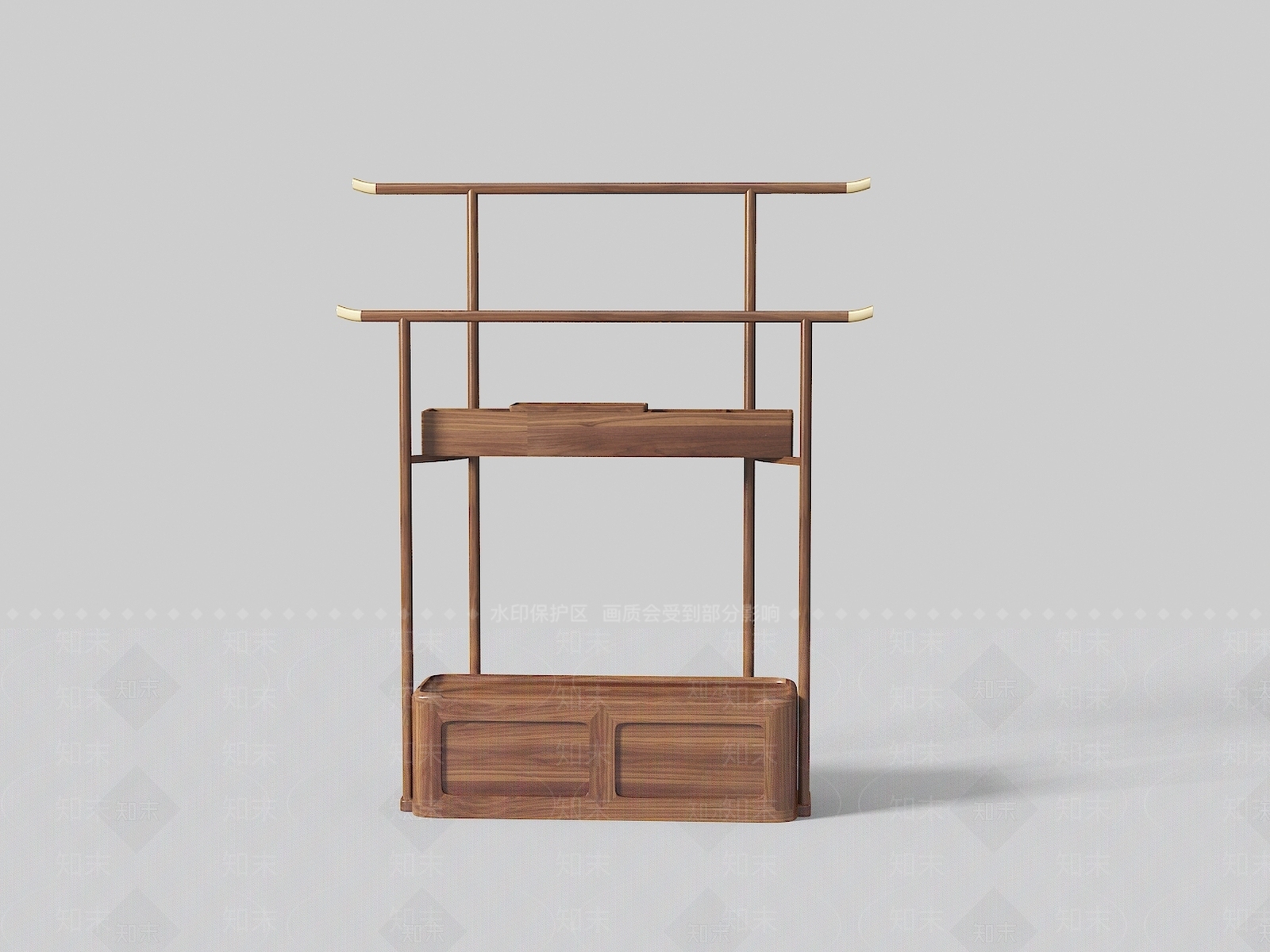 新中式衣架3D模型下载【ID:879194493】