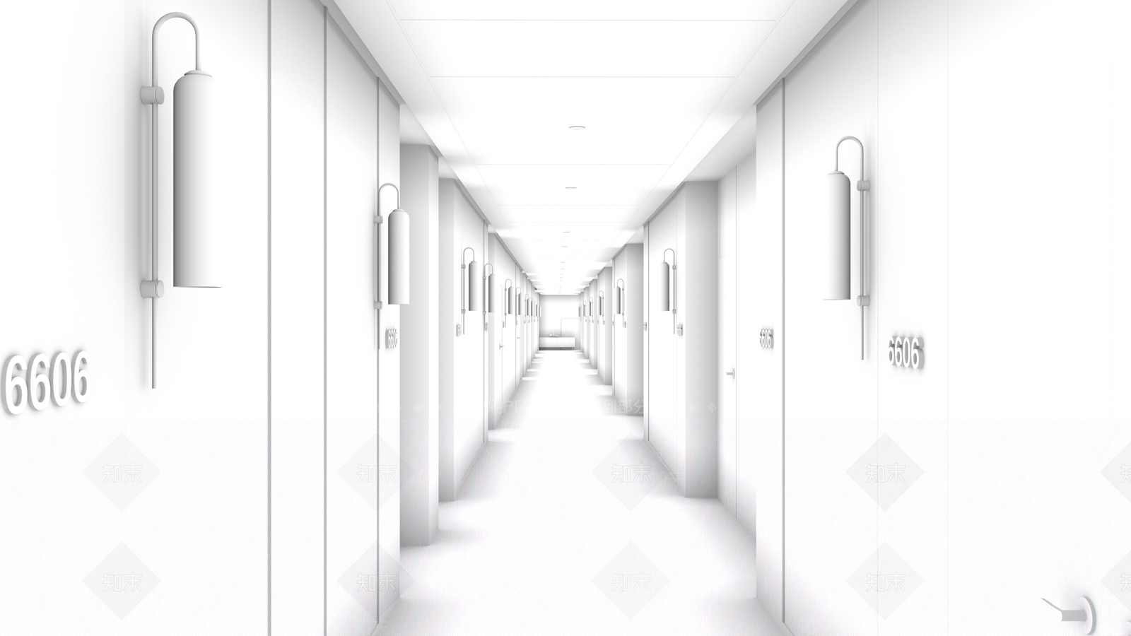 现代酒店空间SU模型下载【ID:979205499】