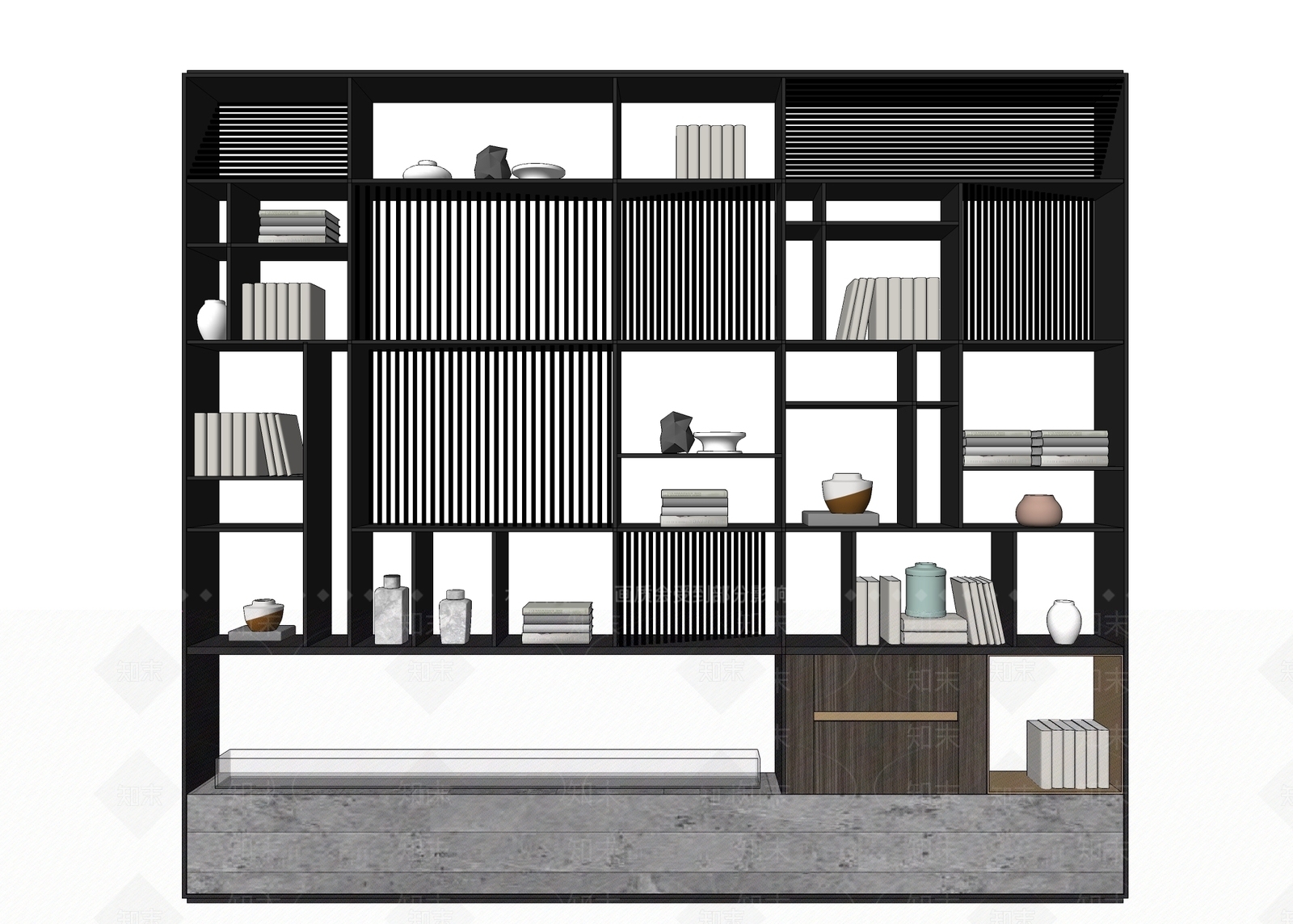 现代展柜SU模型下载【ID:379206316】