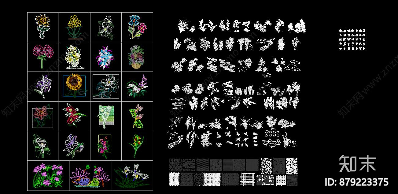 植物花卉施工图下载【ID:879223375】