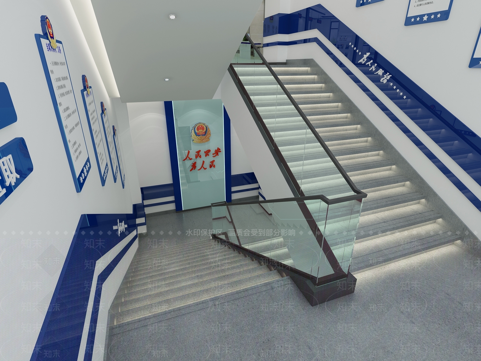 现代楼梯间3D模型下载【ID:479224047】