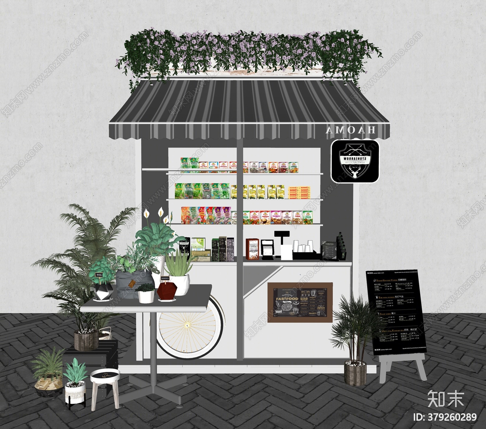 现代店铺SU模型下载【ID:379260289】