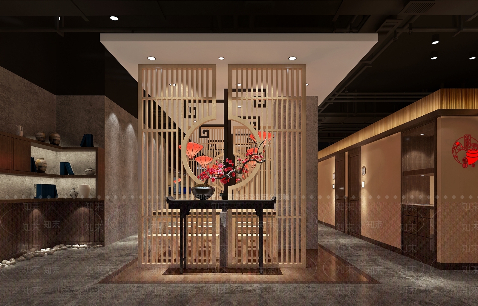 中式餐饮卡座3D模型下载【ID:379264456】