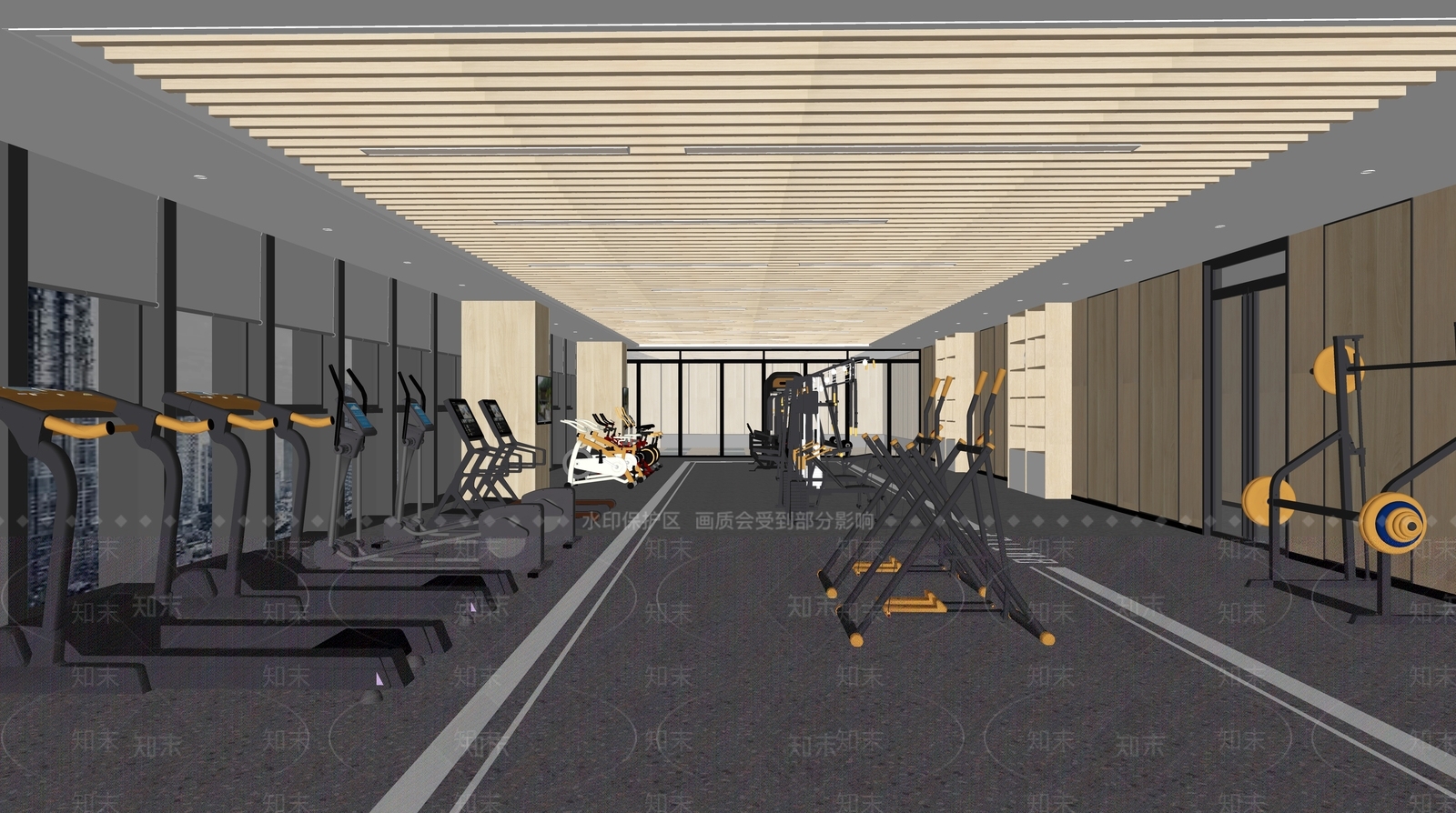 现代健身房SU模型下载【ID:579264297】