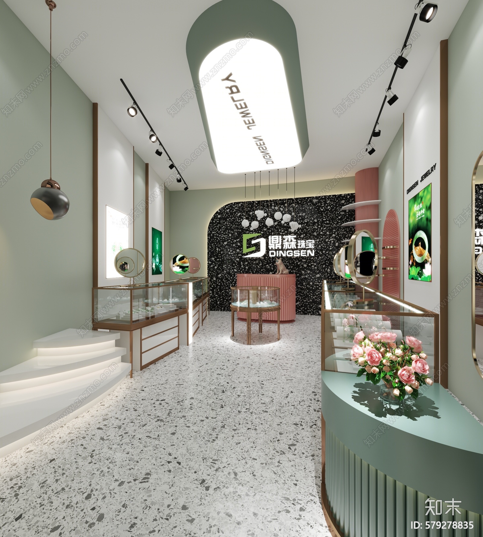 现代珠宝店3D模型下载【ID:579278835】