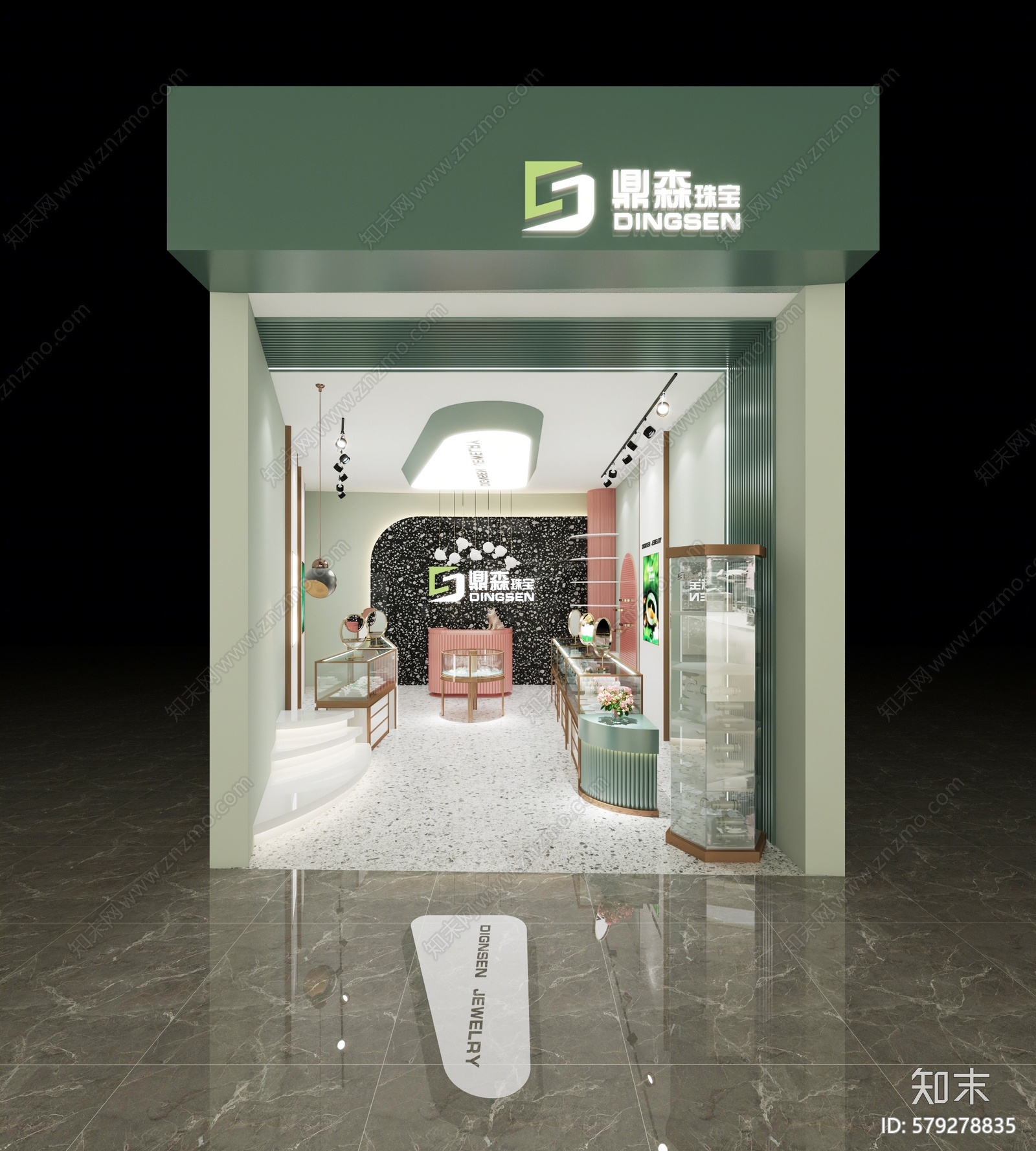 现代珠宝店3D模型下载【ID:579278835】