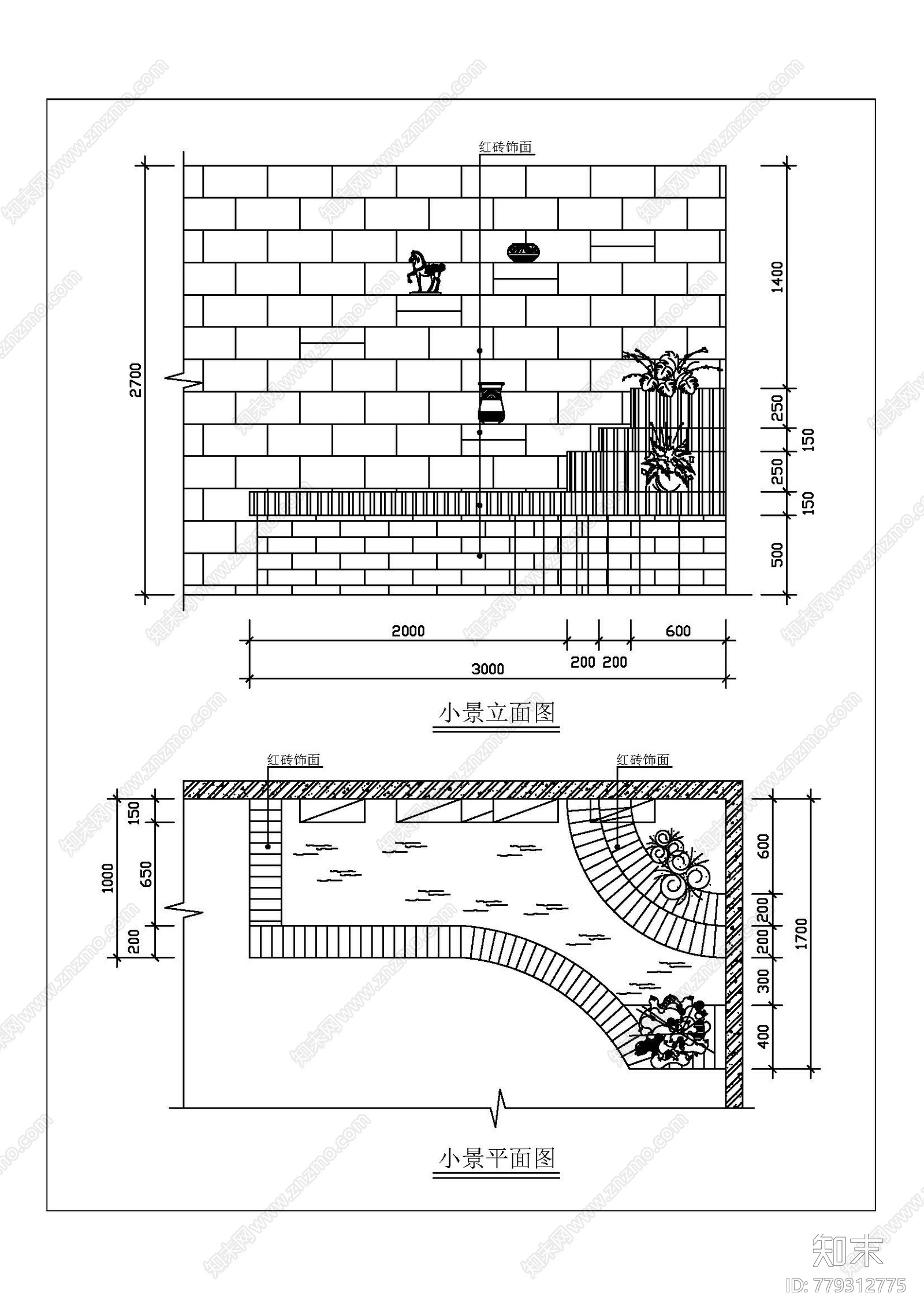 室内小景施工图下载【ID:779312775】