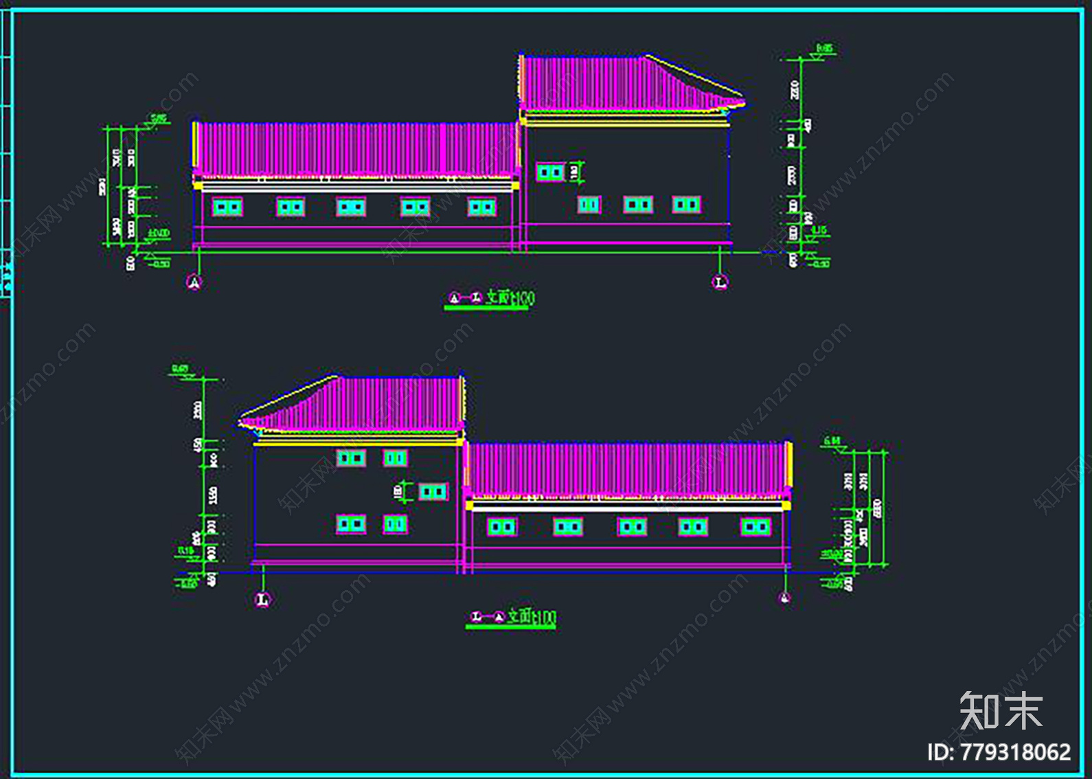中国古建四合施工图下载【ID:779318062】