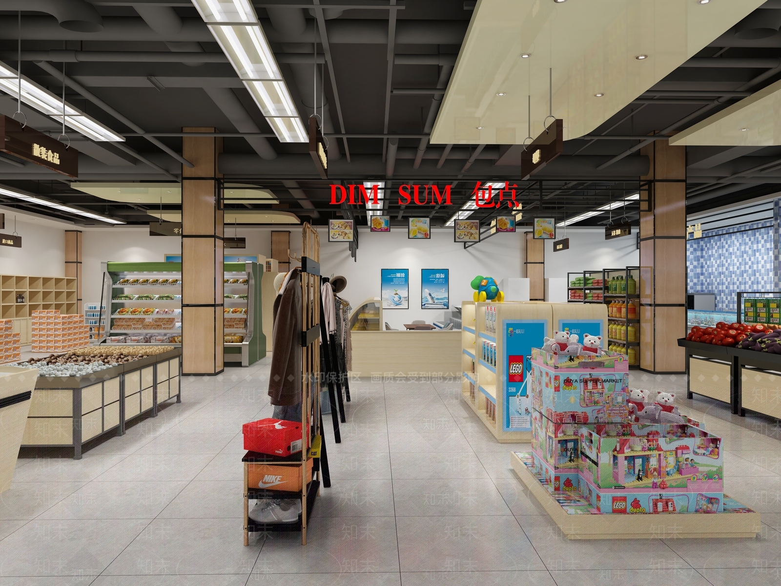 工业风超市3D模型下载【ID:579353359】