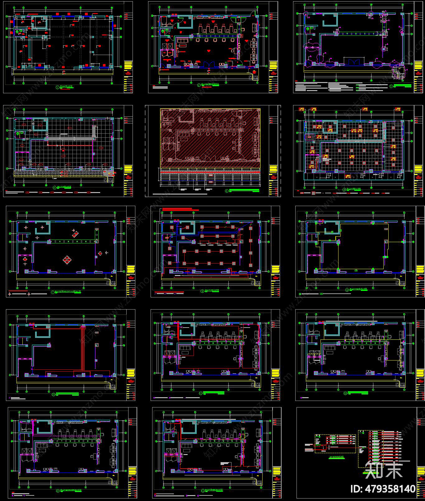 全套银行CAD施工图下载【ID:479358140】