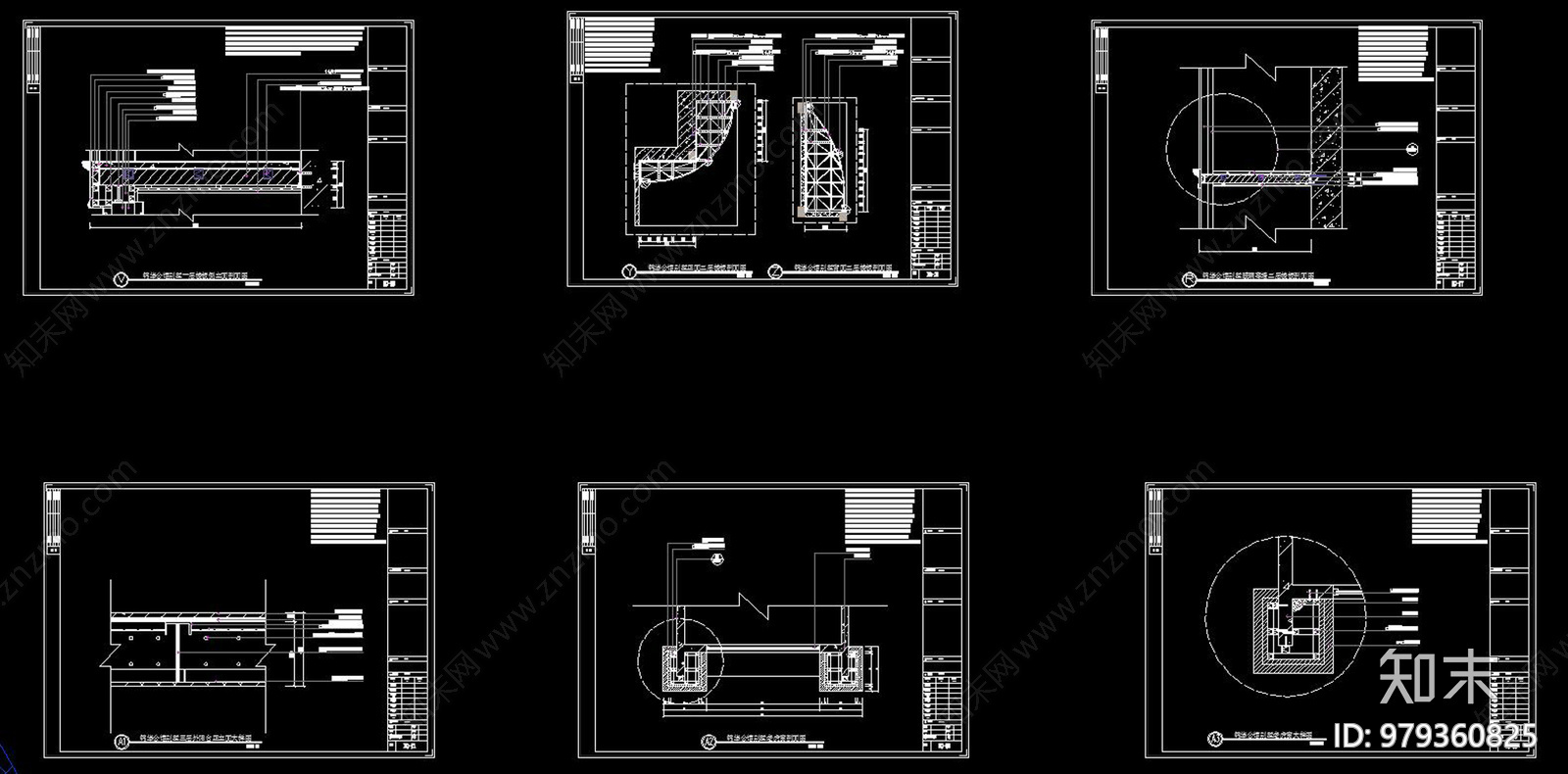 全套欧式别墅建筑CAD施工图下载【ID:979360825】