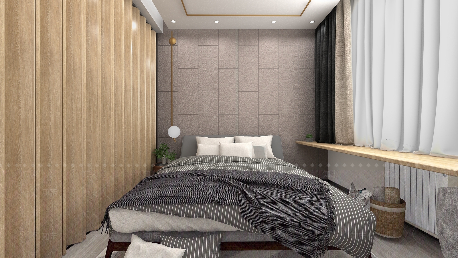 北欧酒店空间SU模型下载【ID:979365738】
