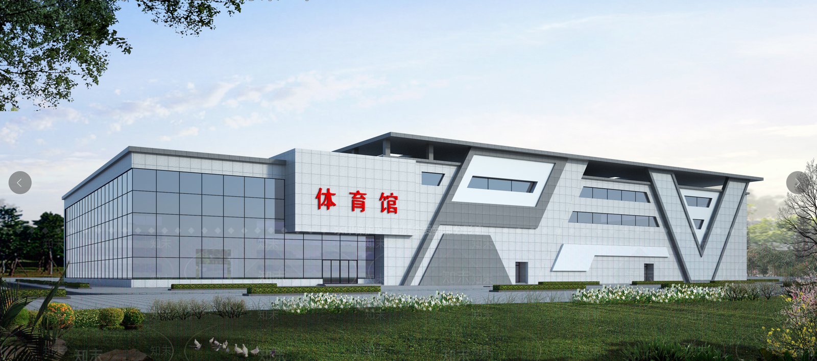 现代体育馆SU模型下载【ID:579431045】