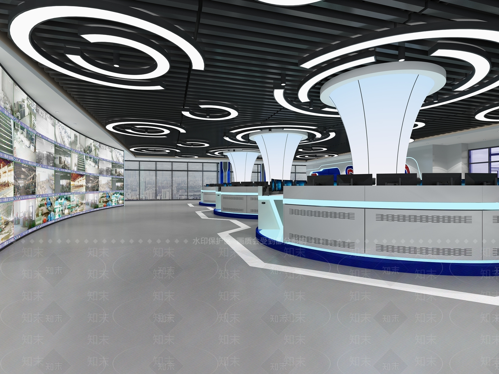 现代政法机构指挥中心3D模型下载【ID:479440069】