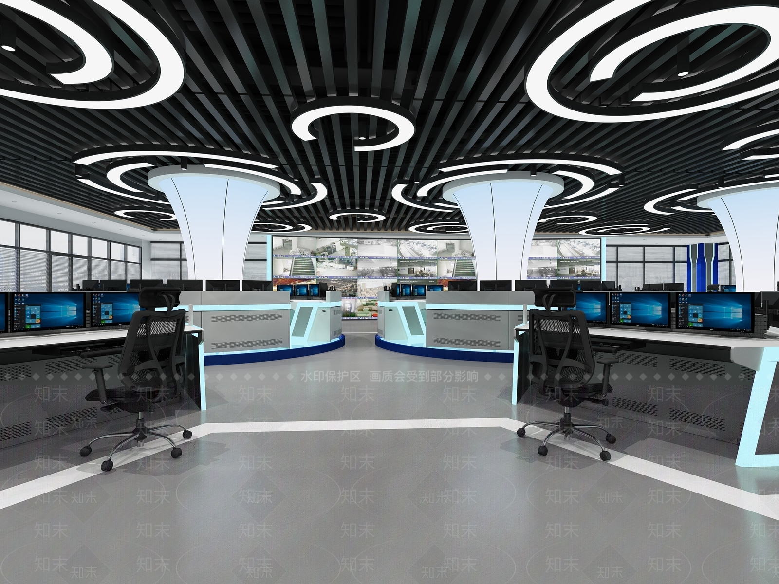 现代政法机构指挥中心3D模型下载【ID:479440069】