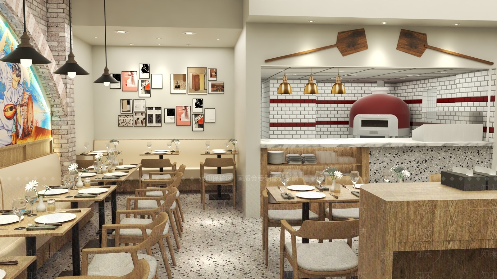 北欧餐厅SU模型下载【ID:979713062】