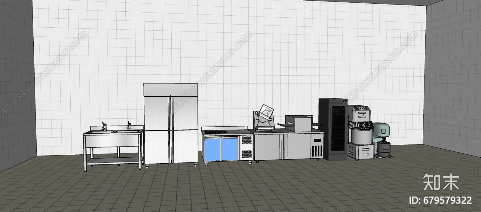 现代厨房用品SU模型下载【ID:679579322】