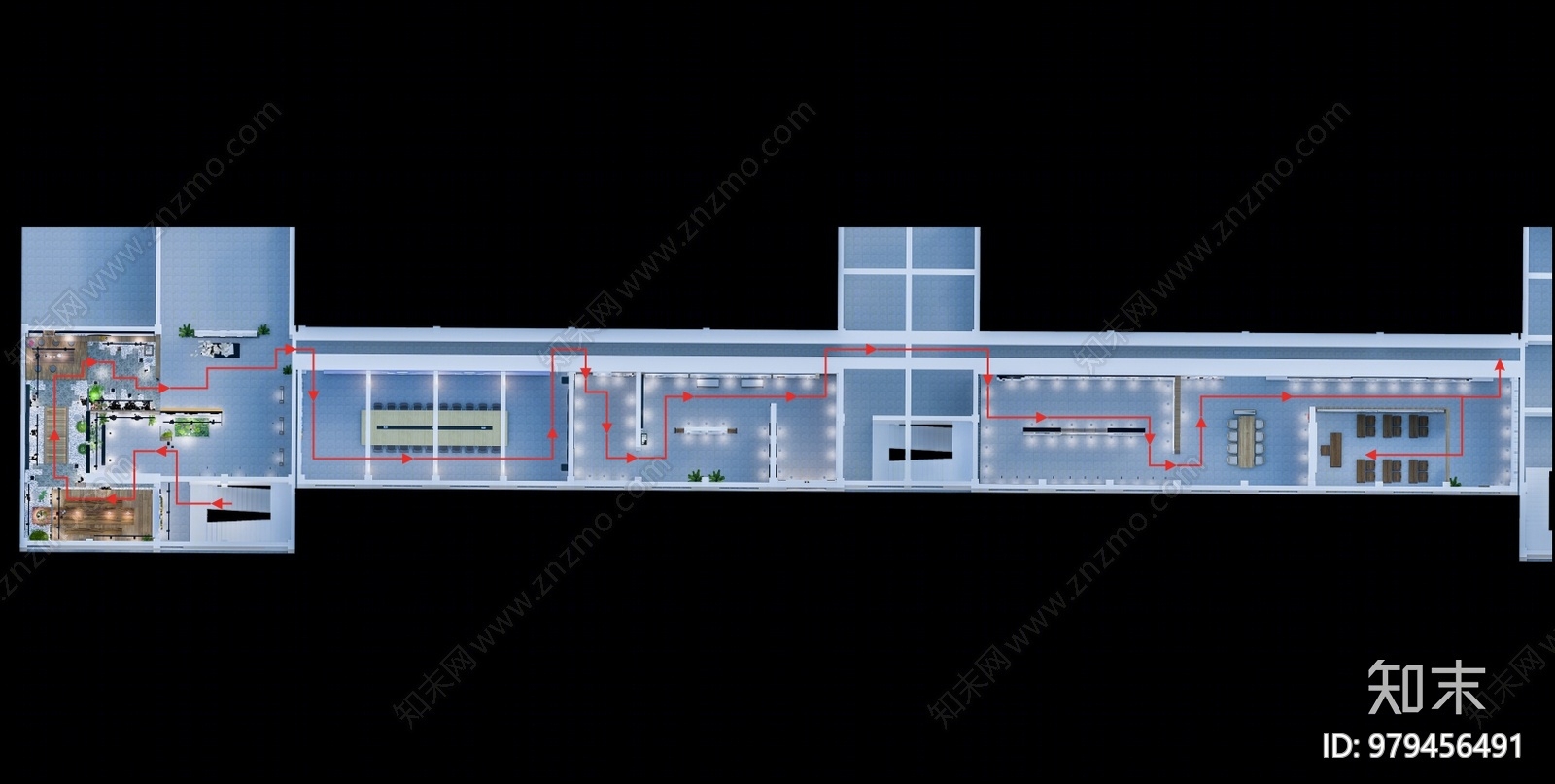 新中式其他文化空间SU模型下载【ID:979456491】