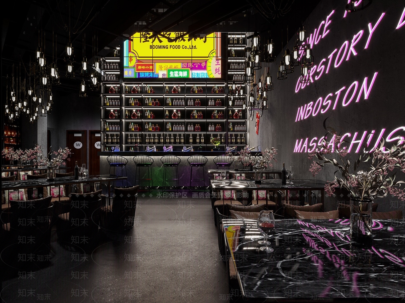 工业风酒吧3D模型下载【ID:479462429】
