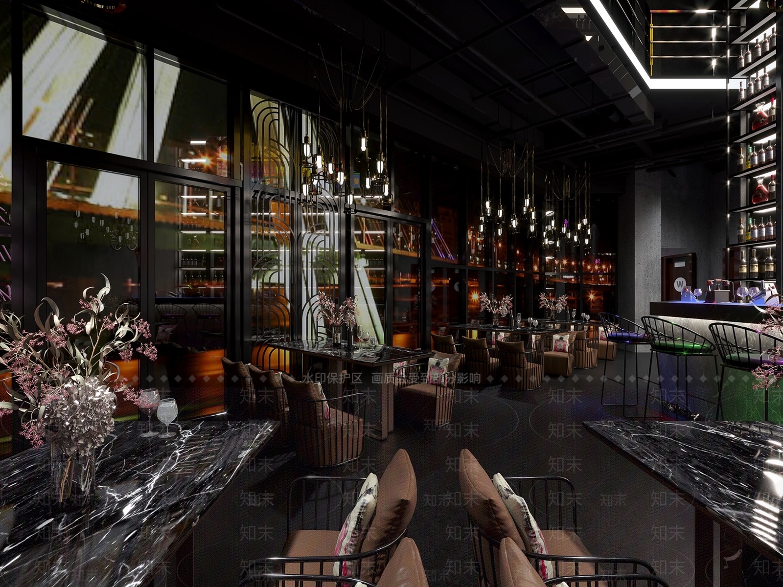 工业风酒吧3D模型下载【ID:479462429】