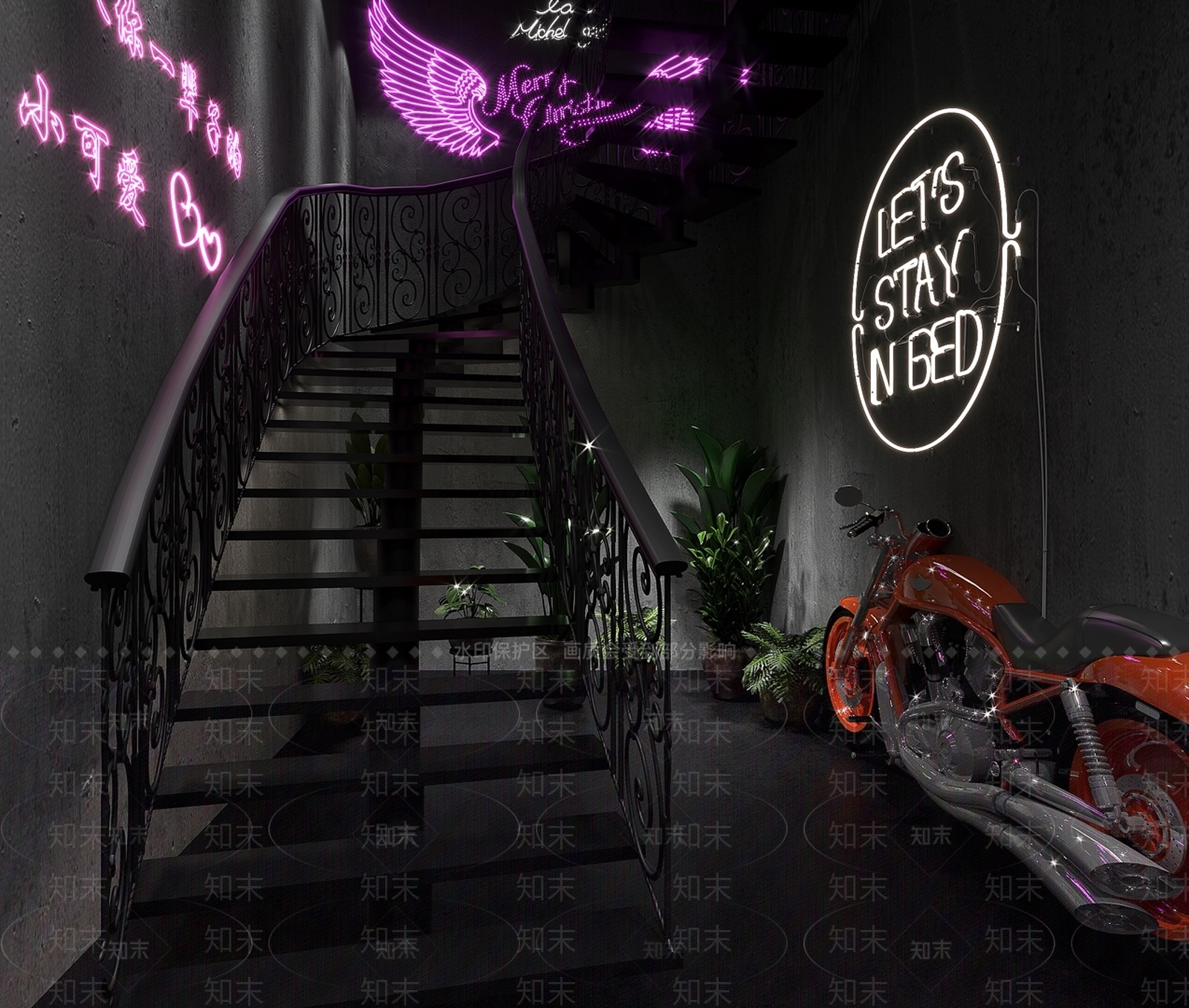 工业风酒吧3D模型下载【ID:479462429】