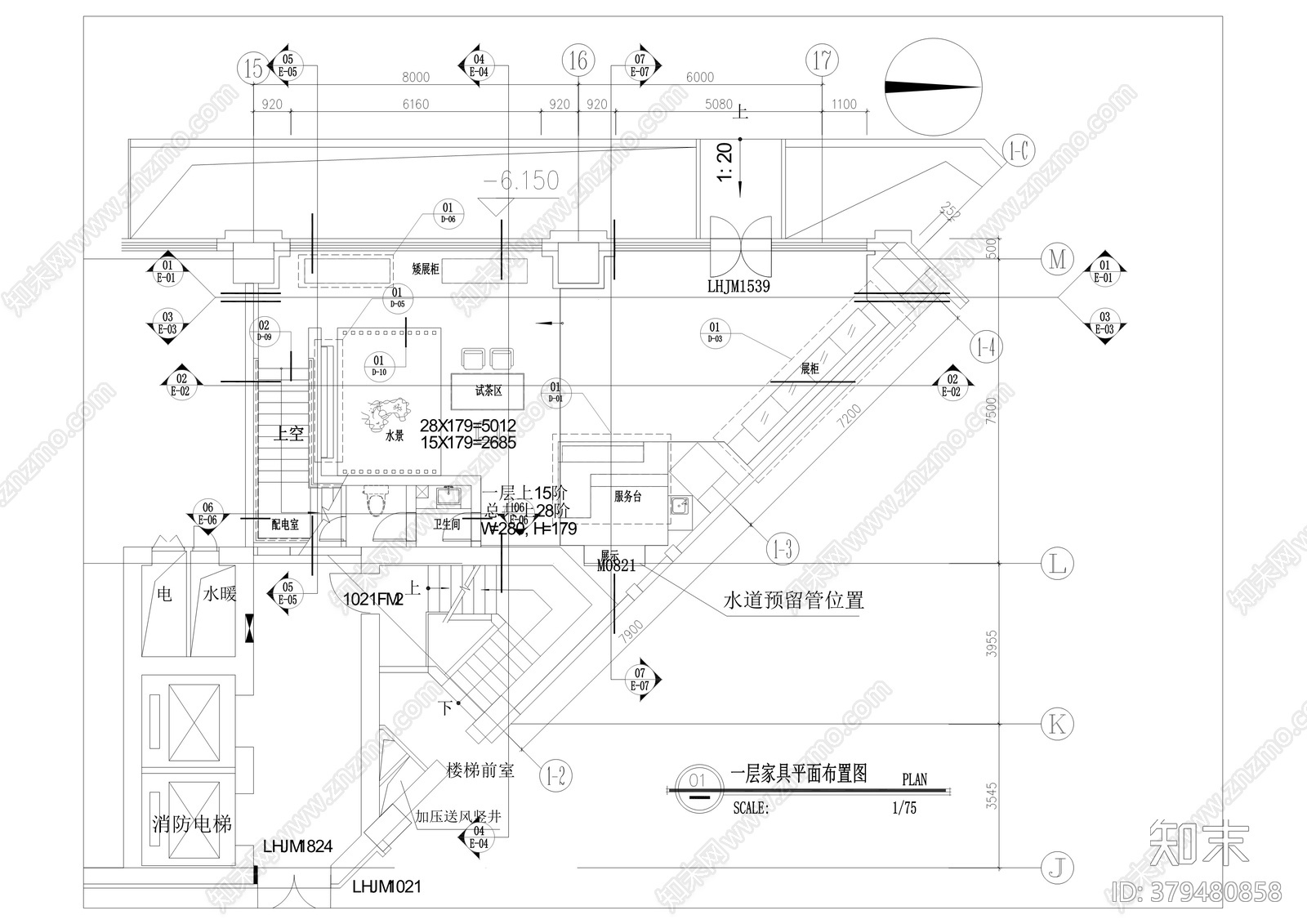 论道二层茶楼平立面节点cad施工图下载【ID:379480858】