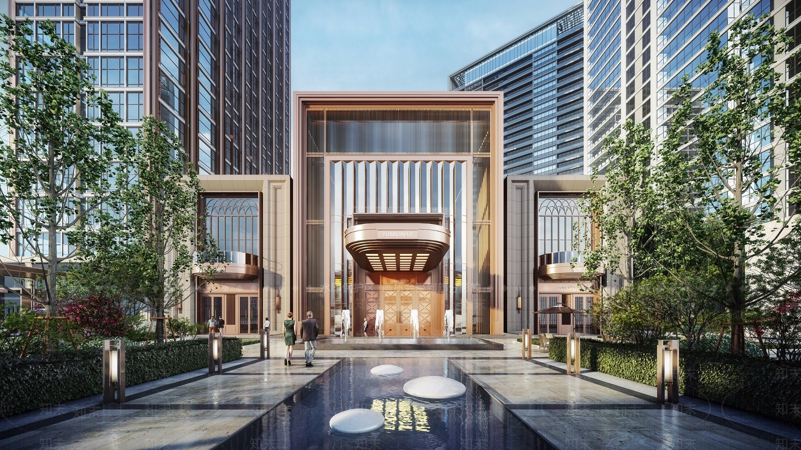 现代小区建筑SU模型下载【ID:879483712】