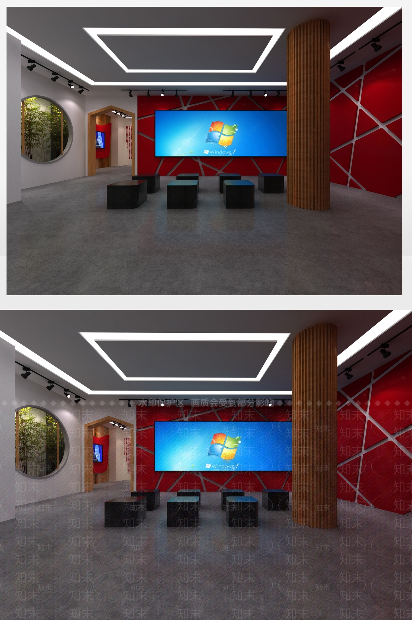 现代党建展厅3D模型下载【ID:579594409】