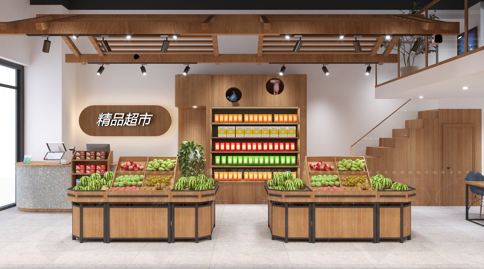 现代精品超市3D模型下载【ID:579815344】