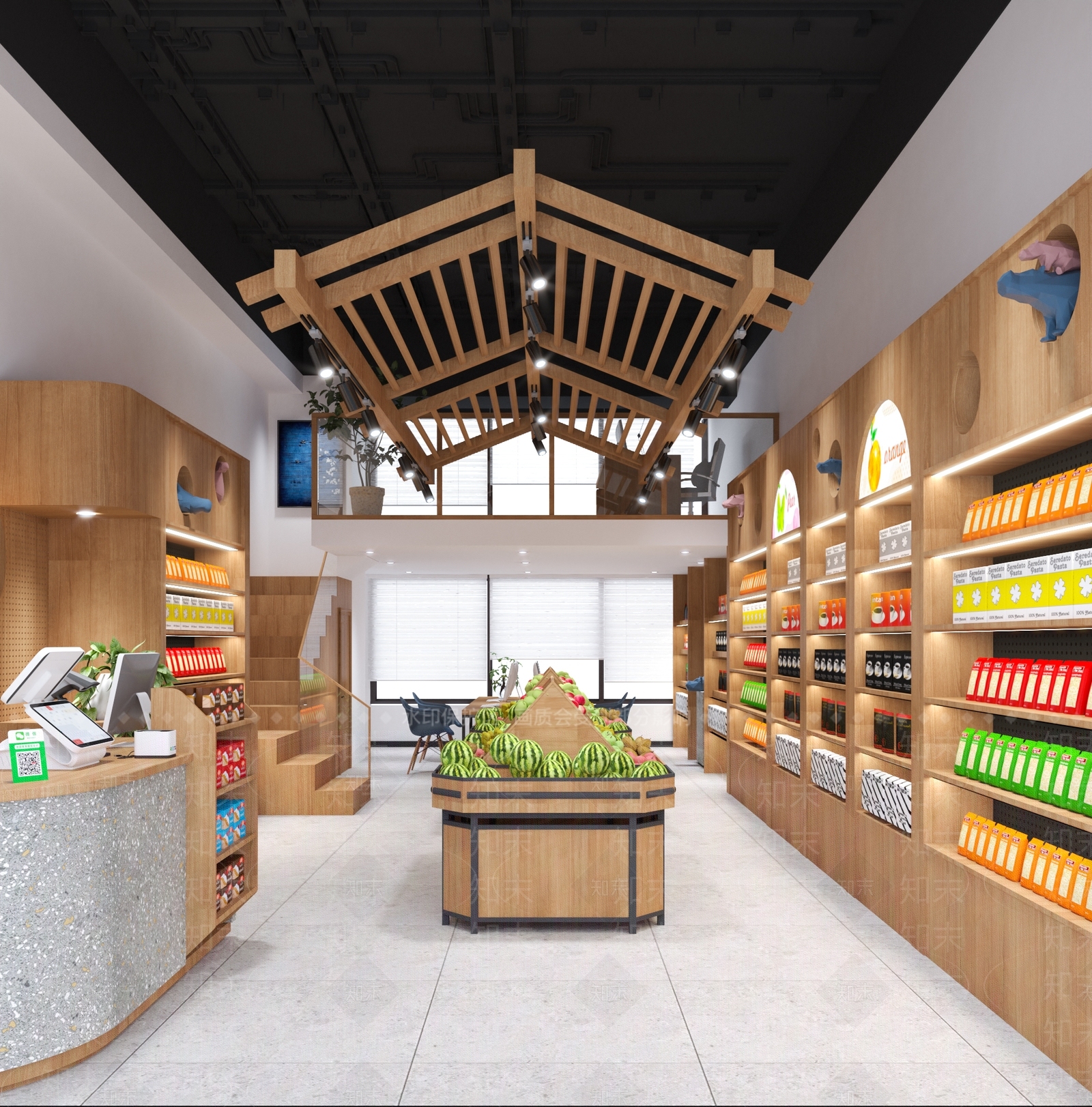 现代精品超市3D模型下载【ID:579815344】