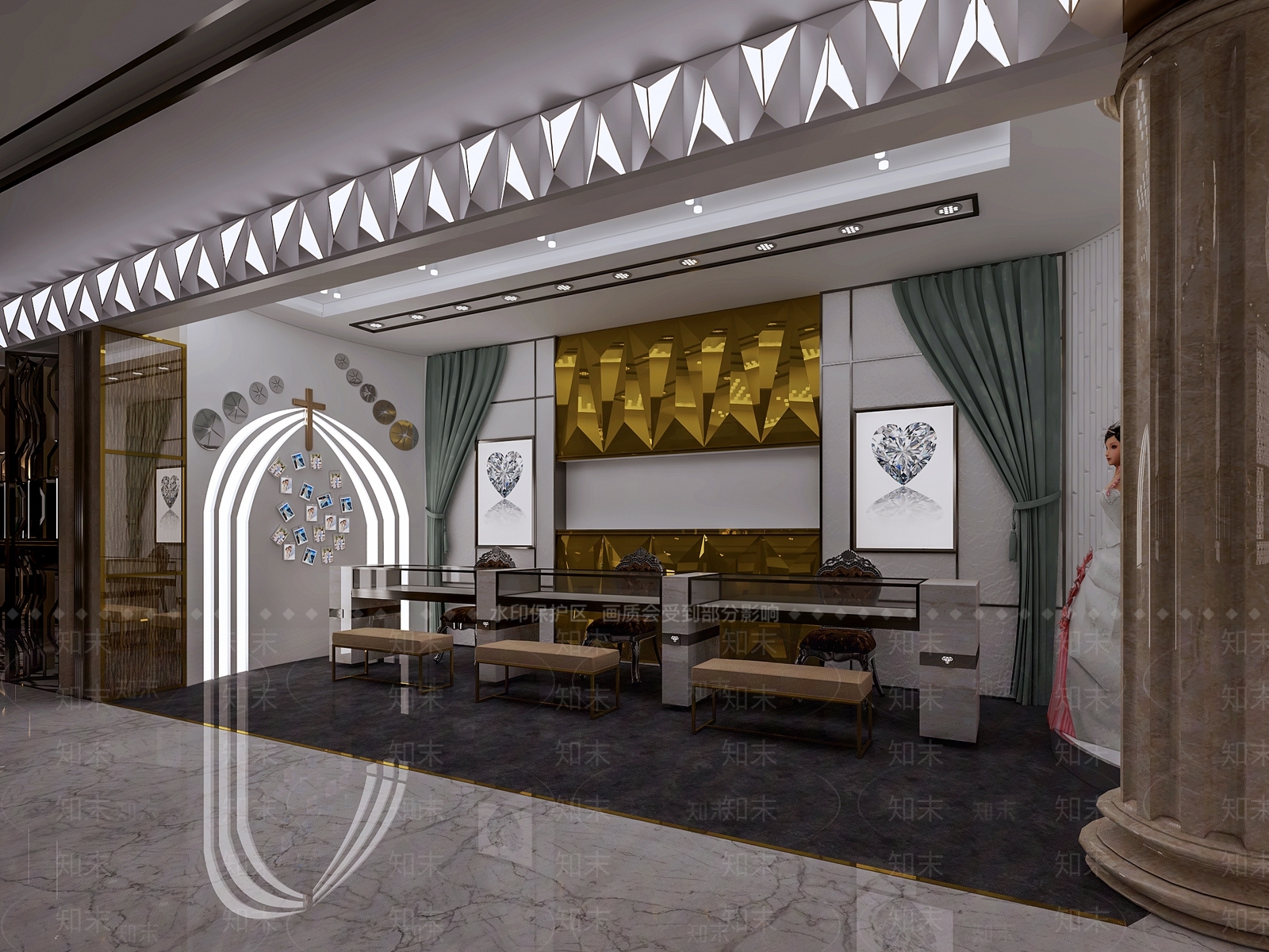 现代珠宝商店3D模型下载【ID:579626845】