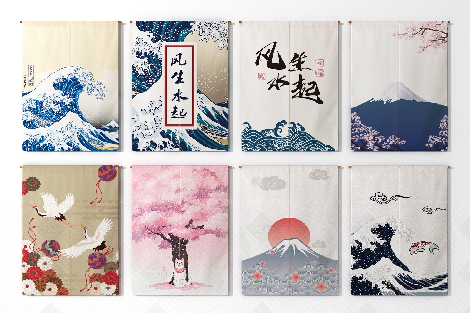 日式窗帘3D模型下载【ID:379641809】