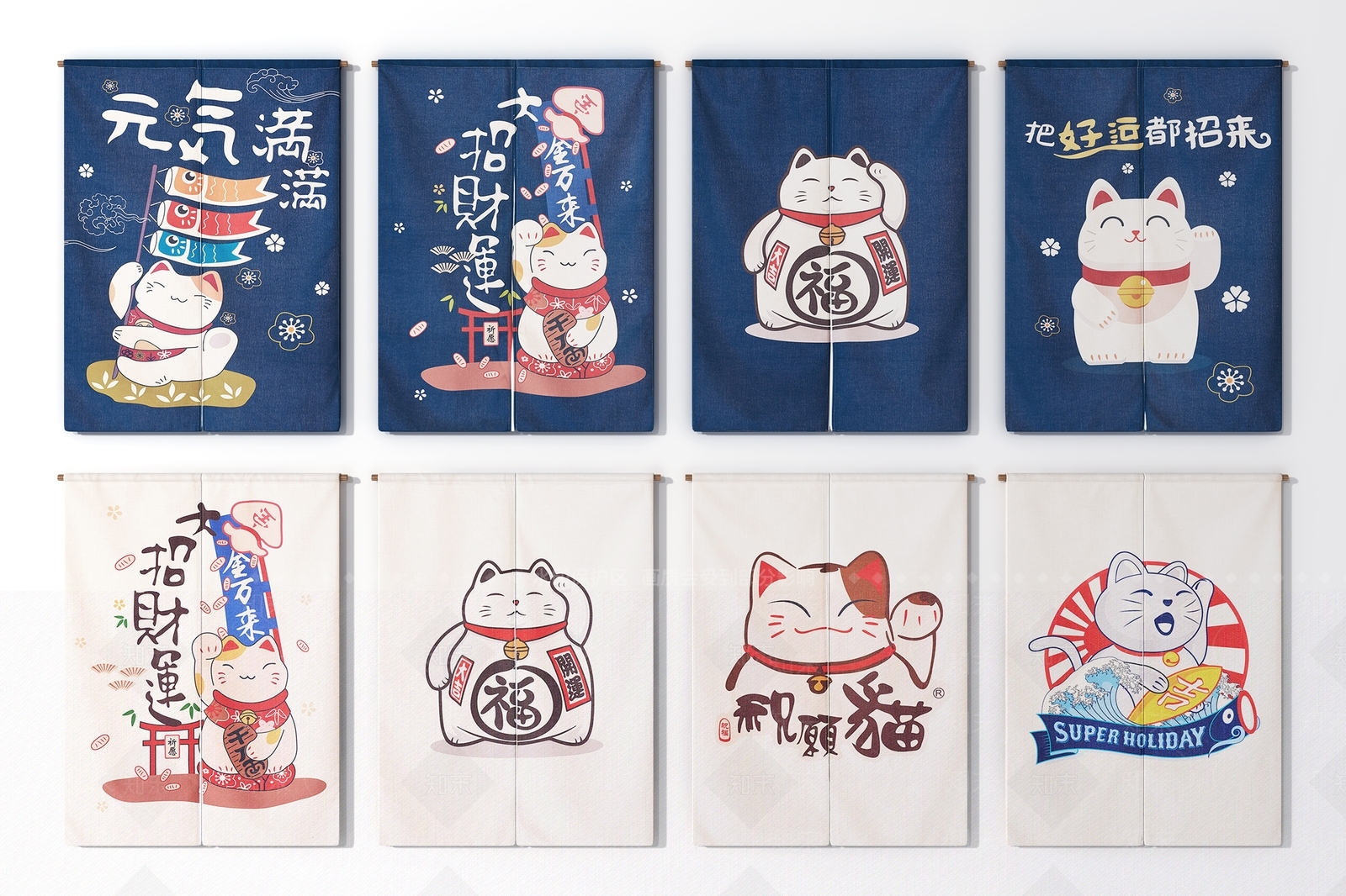 日式窗帘3D模型下载【ID:379641853】