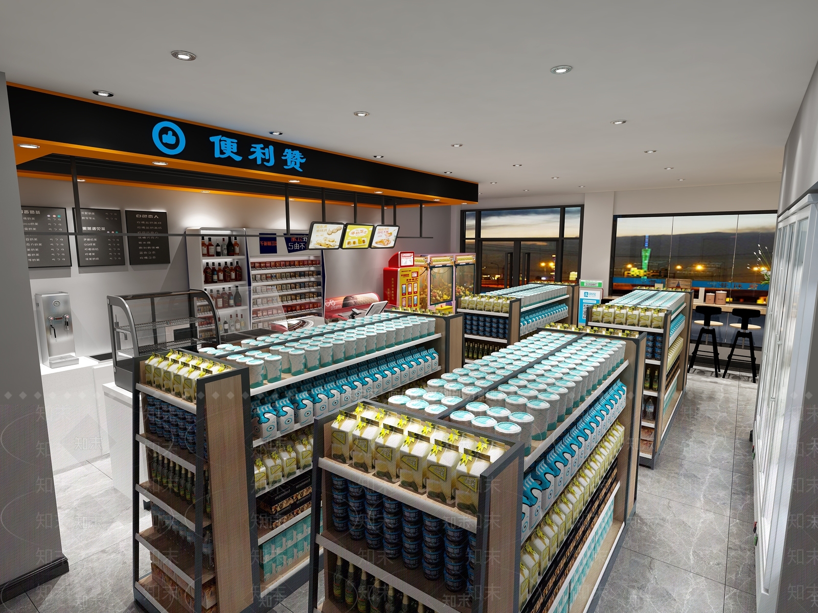 现代超市3D模型下载【ID:579651372】