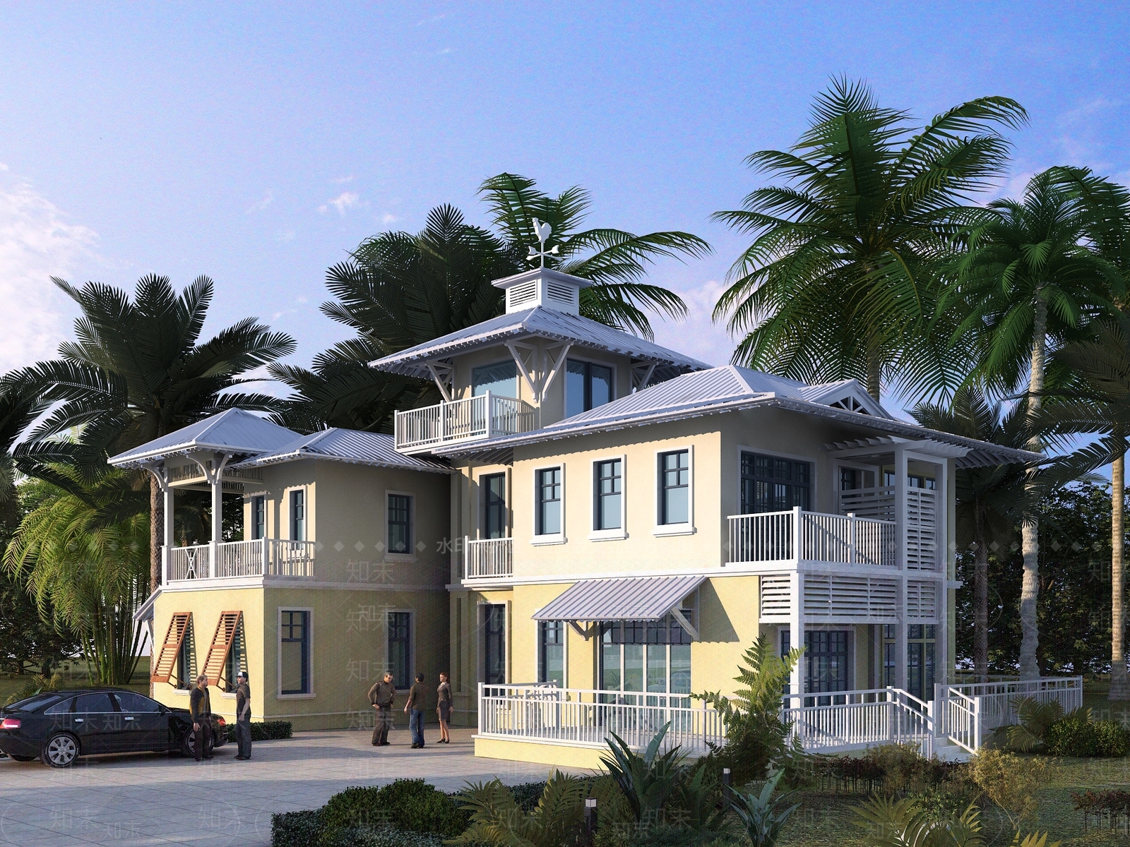 东南亚风格独栋别墅3D模型下载【ID:979670836】