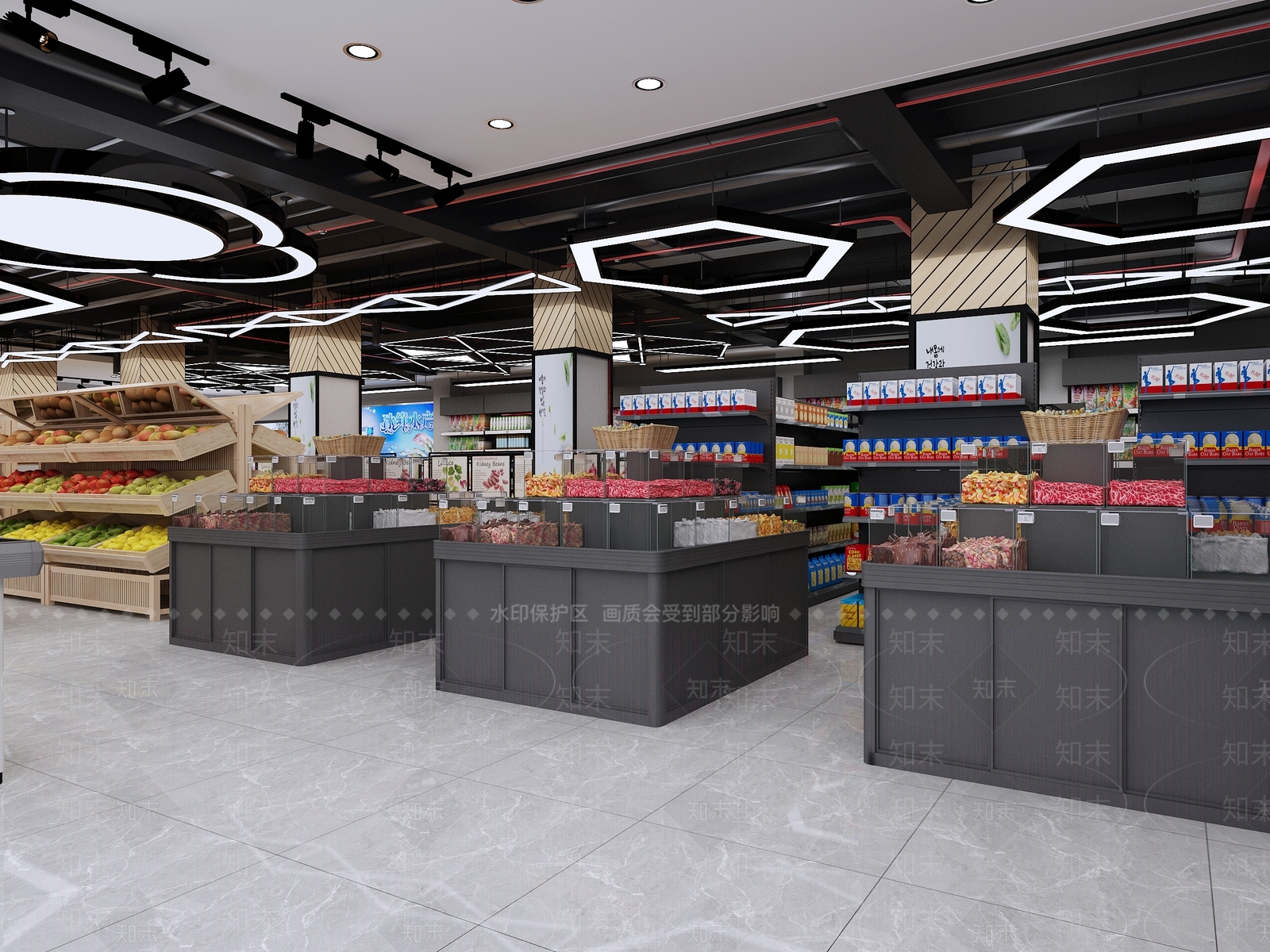 工业风超市3D模型下载【ID:579677330】