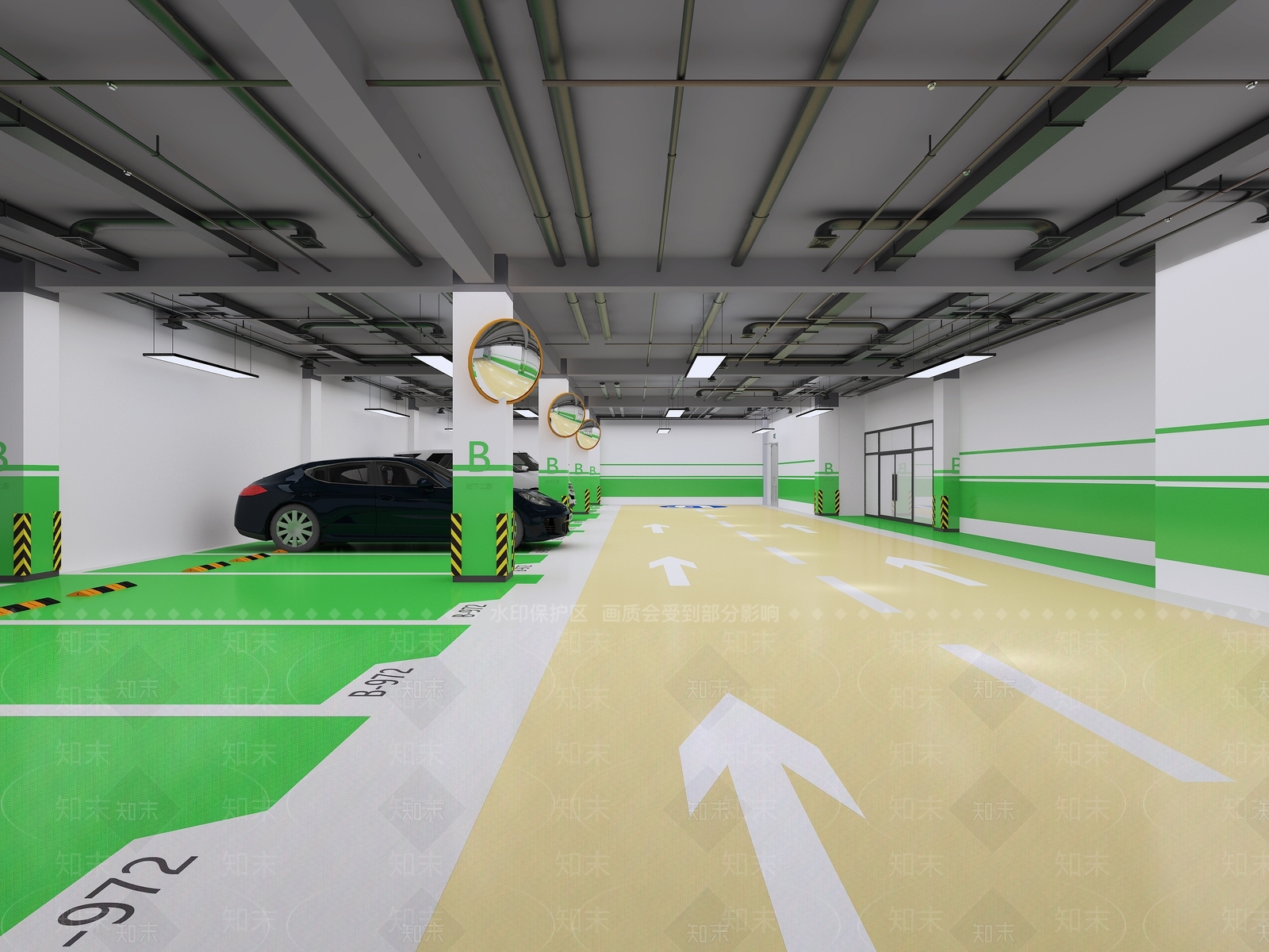 现代停车场3D模型下载【ID:279720681】