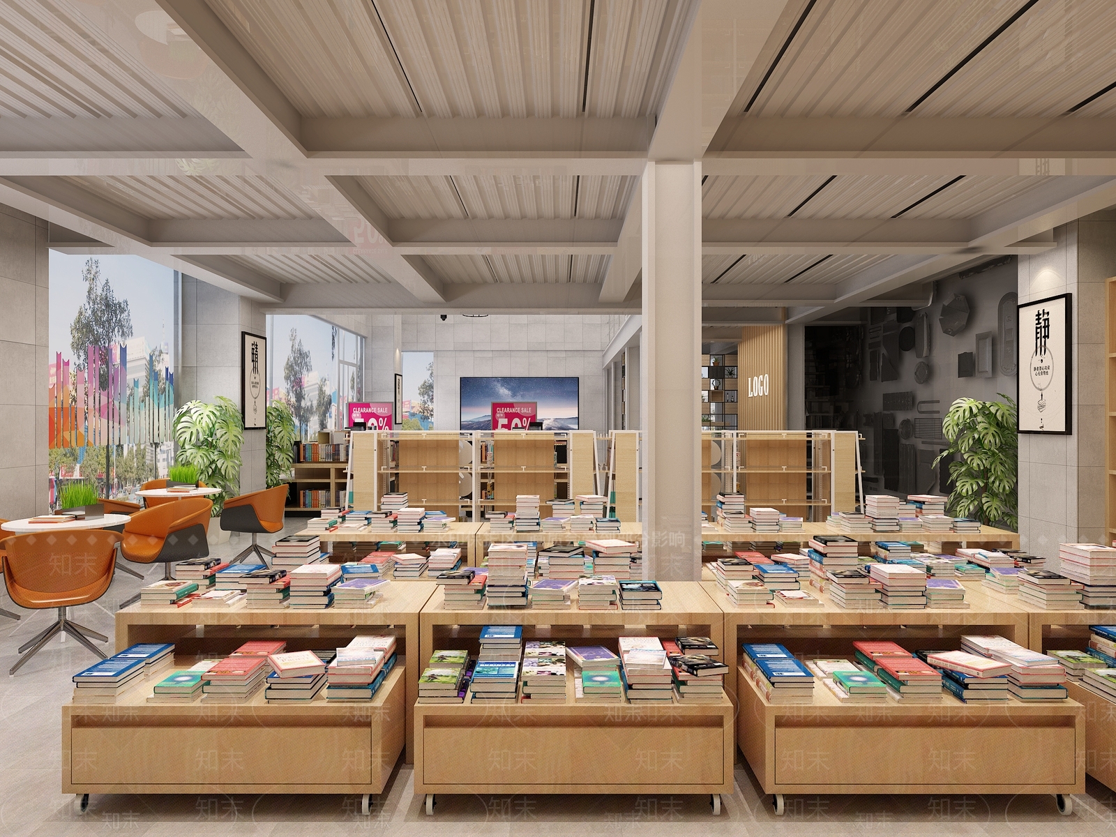 工业风书店3D模型下载【ID:779727922】