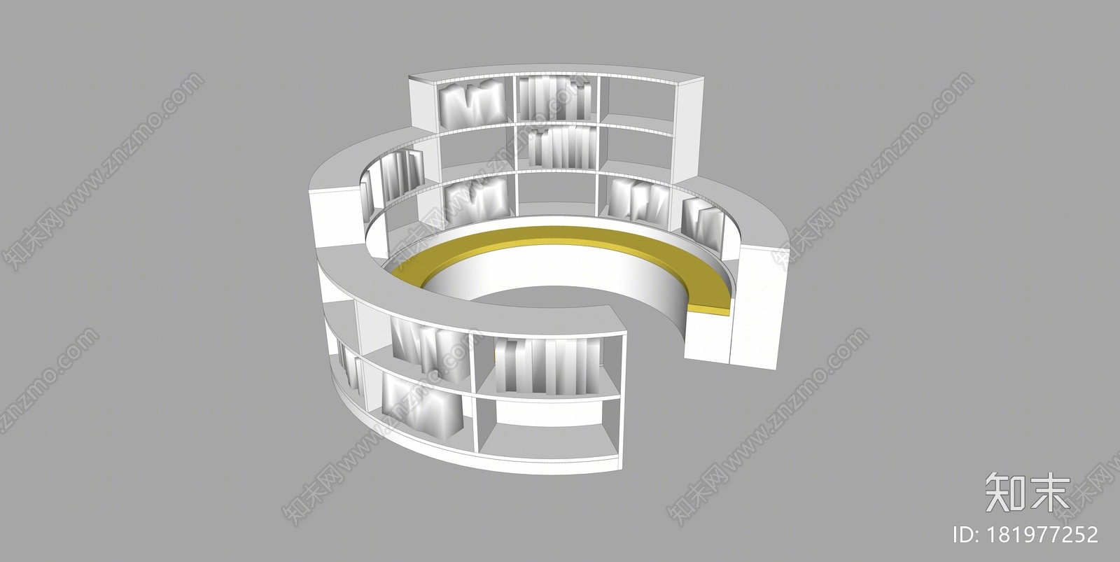 现代图书馆SU模型下载【ID:181977252】