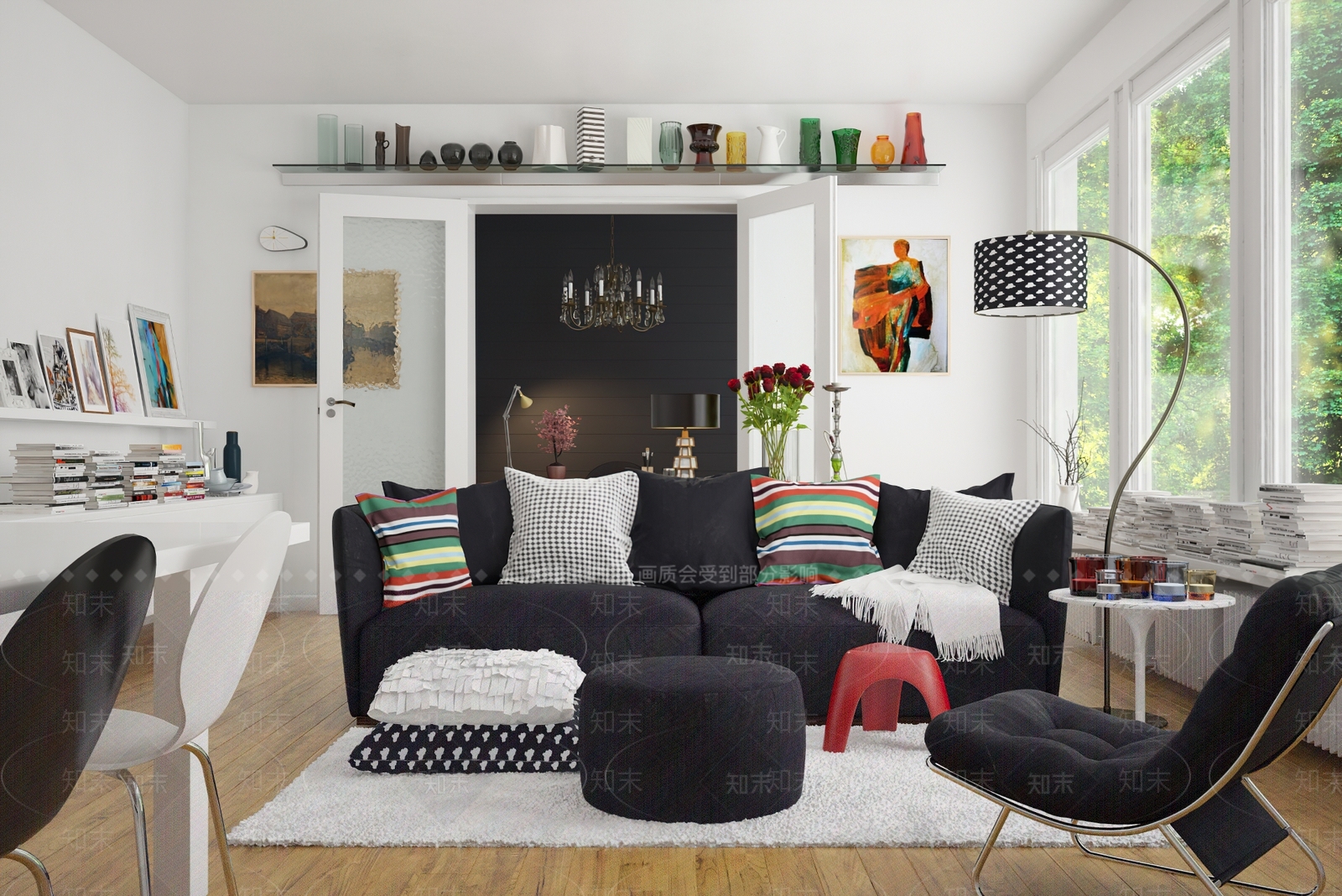 美式风格客厅3D模型下载【ID:779795747】