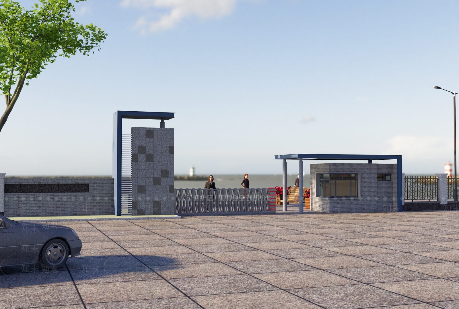 现代岗亭SU模型下载【ID:379803492】