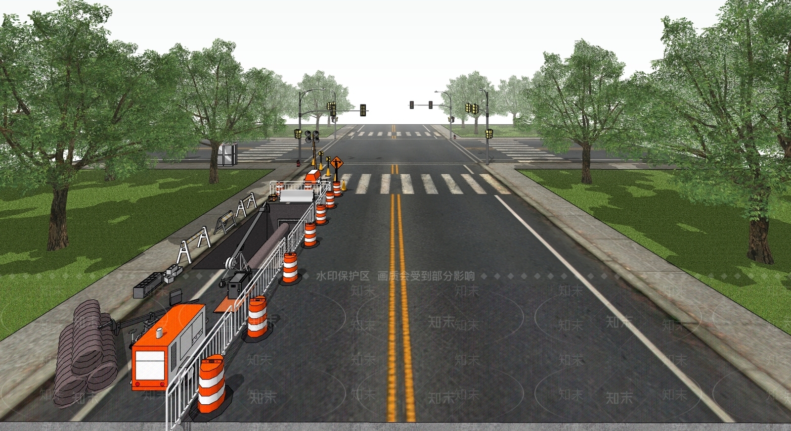 现代道路SU模型下载【ID:979808747】