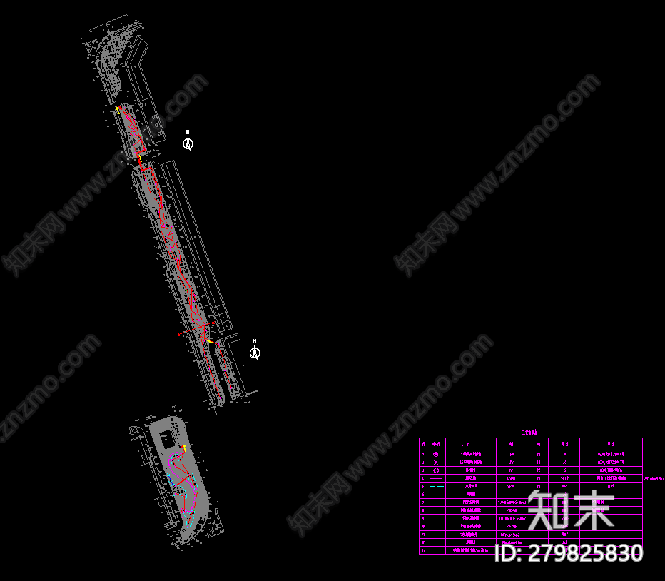 商业中心平面图cad施工图下载【ID:279825830】