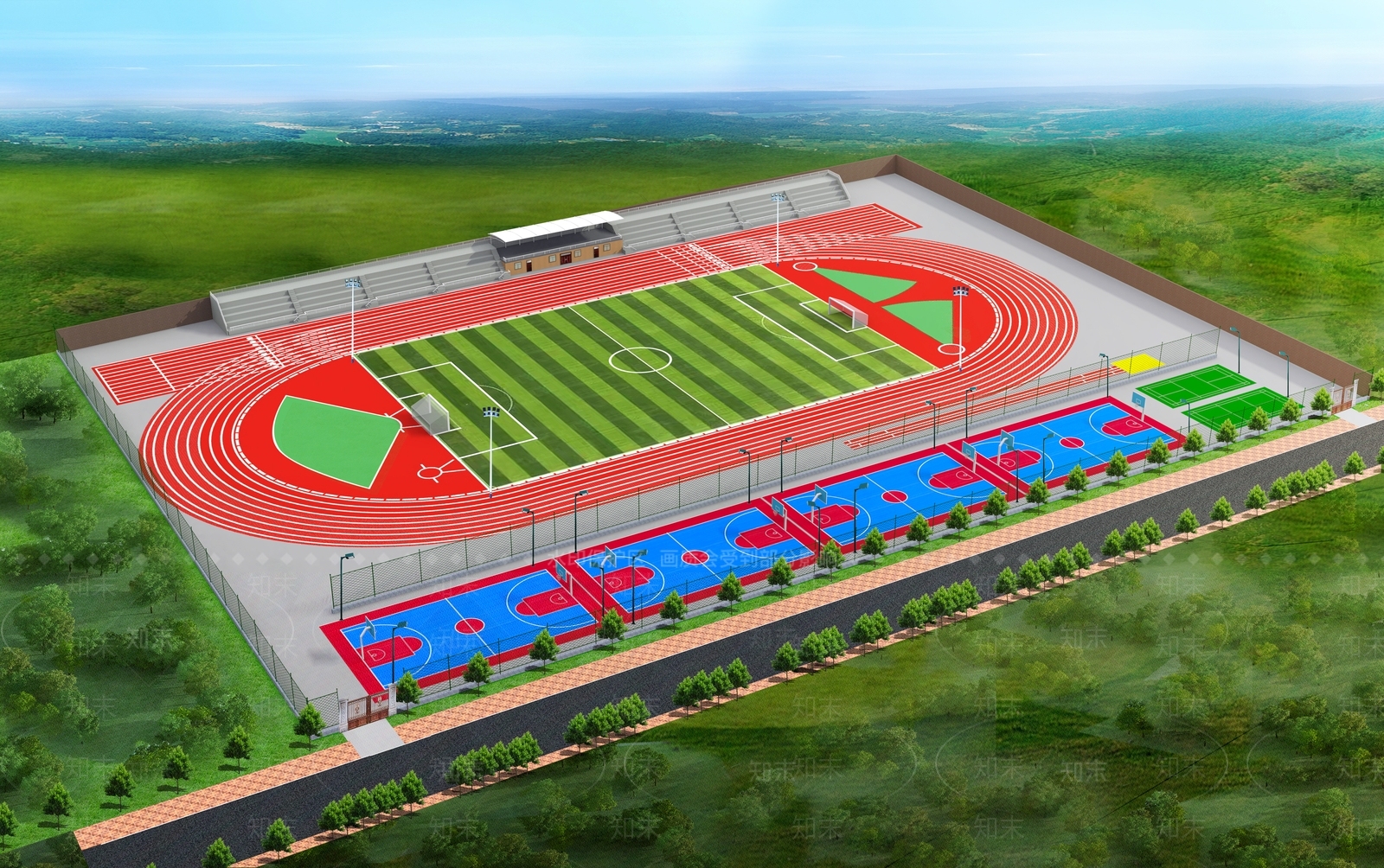 现代体育场3D模型下载【ID:879826957】
