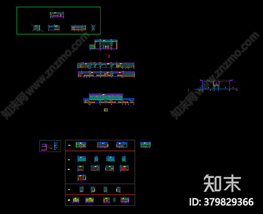 合汇大堂及大堂吧立面图施工图下载【ID:379829366】