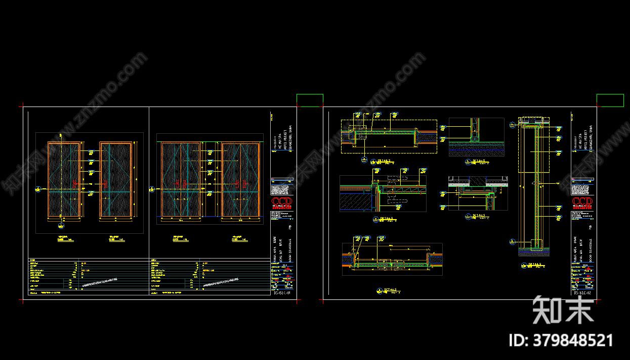 门表图cad施工图下载【ID:379848521】
