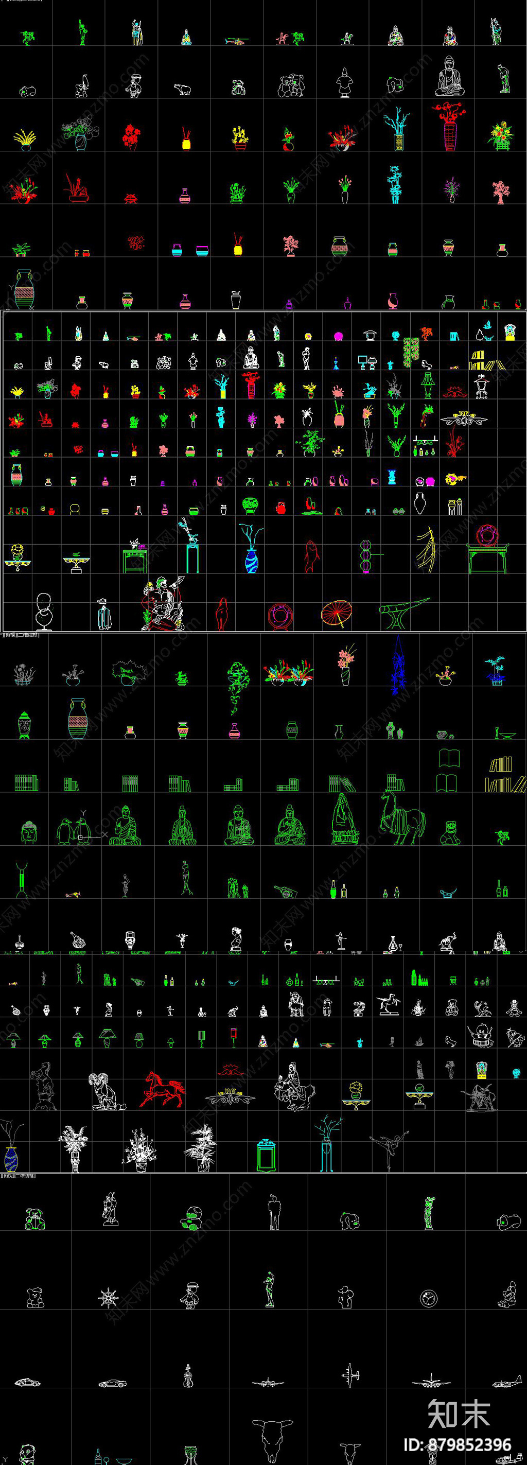 陈设装饰品施工图下载【ID:879852396】