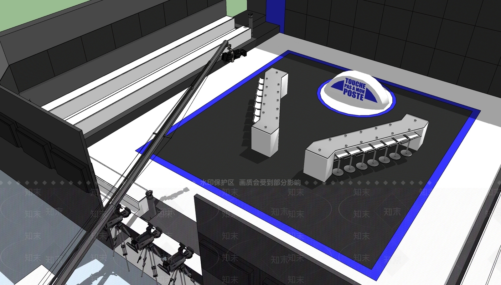 现代办公空间SU模型下载【ID:779861342】