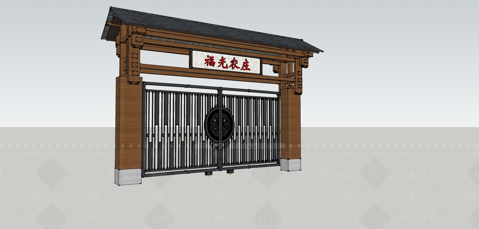 现代门头门面SU模型下载【ID:479865517】