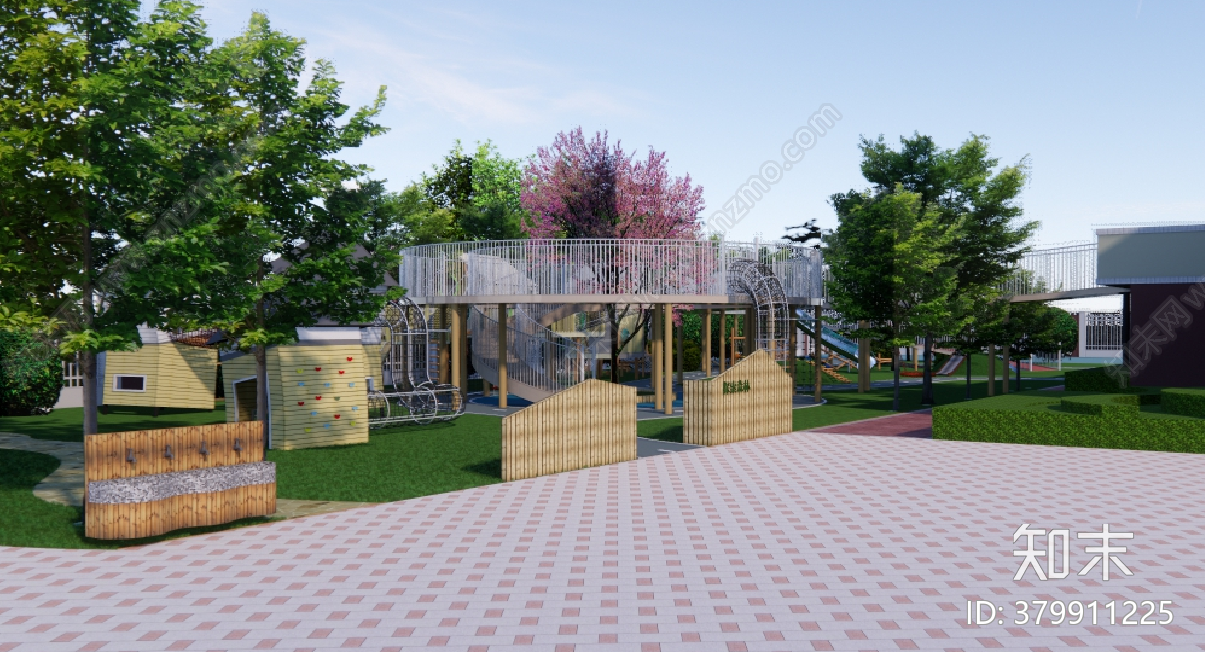 黄岩幼儿园cad施工图下载【ID:379911225】